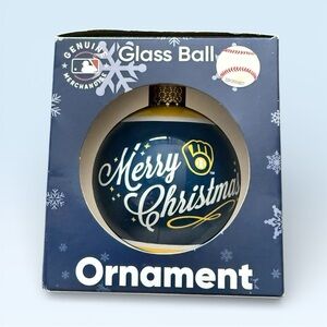 Milwaukee Brewers FOCO Glass Ball Ornament